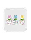 Three Easter Tulips Coaster by TooLoud-Coasters-TooLoud-White-Davson Sales