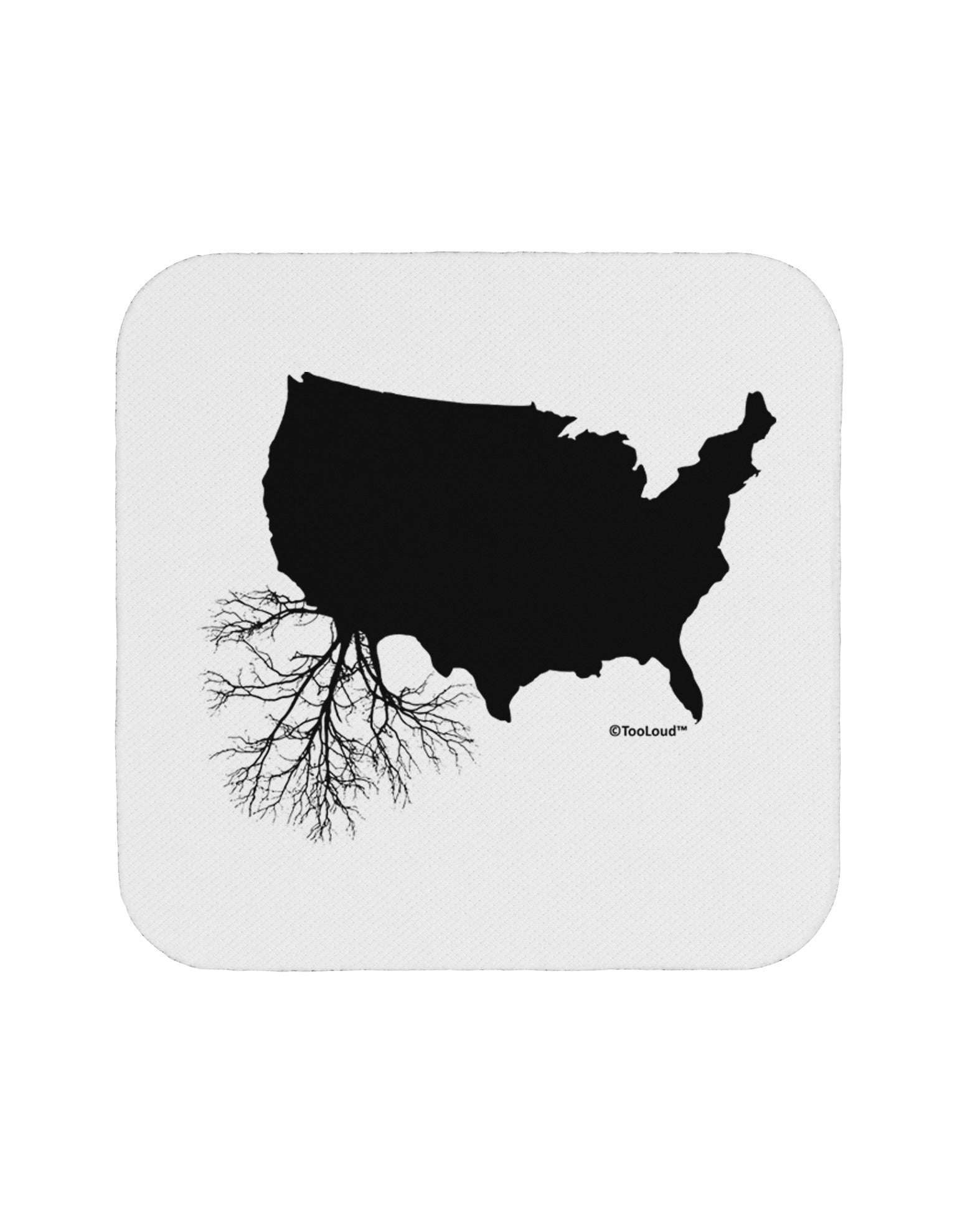 American Roots Design Coaster by TooLoud-Coasters-TooLoud-White-Davson Sales