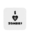 I Heart Zombies - Biohazard Heart Coaster-Coasters-TooLoud-White-Davson Sales