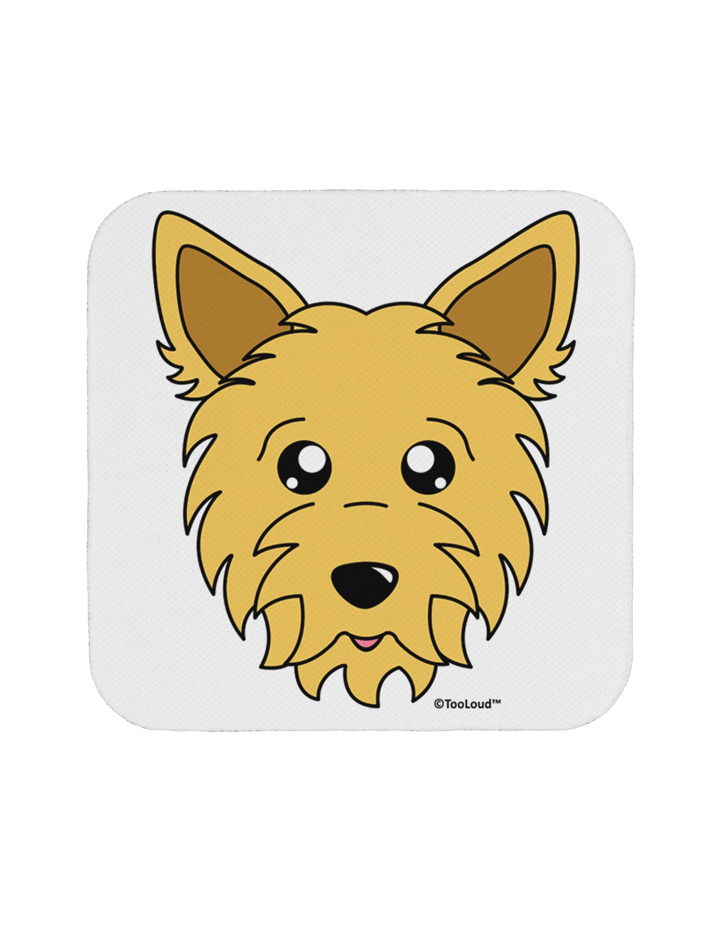 Cute Yorkshire Terrier Yorkie Dog Coaster by TooLoud-Coasters-TooLoud-White-Davson Sales
