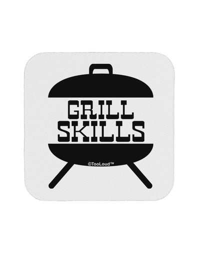 Grill Skills Grill Design Coaster by TooLoud-Coasters-TooLoud-White-Davson Sales