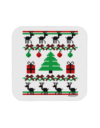 Tree with Gifts Ugly Christmas Sweater Coaster-Coasters-TooLoud-1-Davson Sales