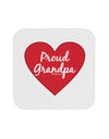 Proud Grandpa Heart Coaster by TooLoud-Coasters-TooLoud-White-Davson Sales