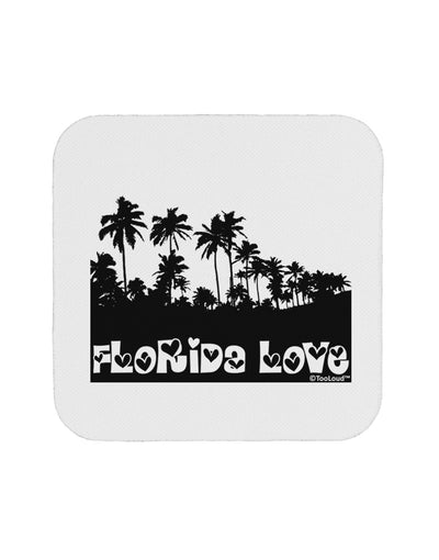 Florida Love - Palm Trees Cutout Design Coaster by TooLoud-Coasters-TooLoud-White-Davson Sales