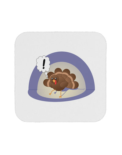 Escaping Turkey - Funny Thanksgiving Coaster-Coasters-TooLoud-White-Davson Sales