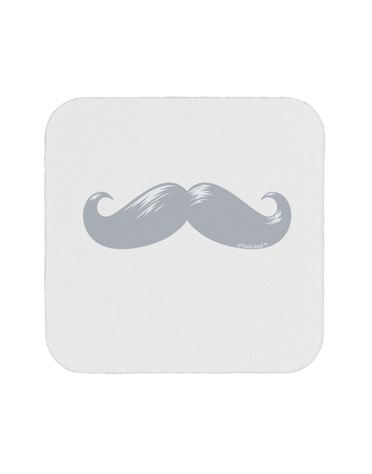 Big Silver White Mustache Coaster-Coasters-TooLoud-White-Davson Sales