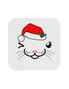 Kyu-T Face Kattia Santa Hat Girl Cat Coaster-Coasters-TooLoud-White-Davson Sales