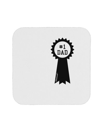 Number One Dad Award Ribbon Coaster-Coasters-TooLoud-White-Davson Sales