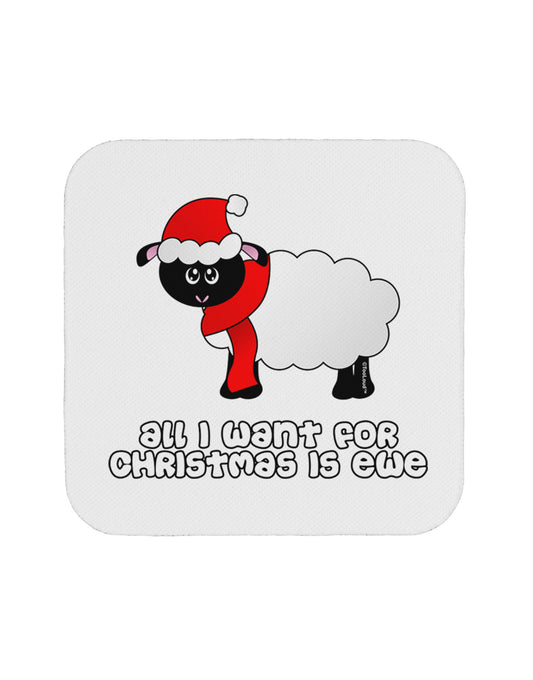 All I Want For Christmas Is Ewe Sheep Coaster-Coasters-TooLoud-White-Davson Sales