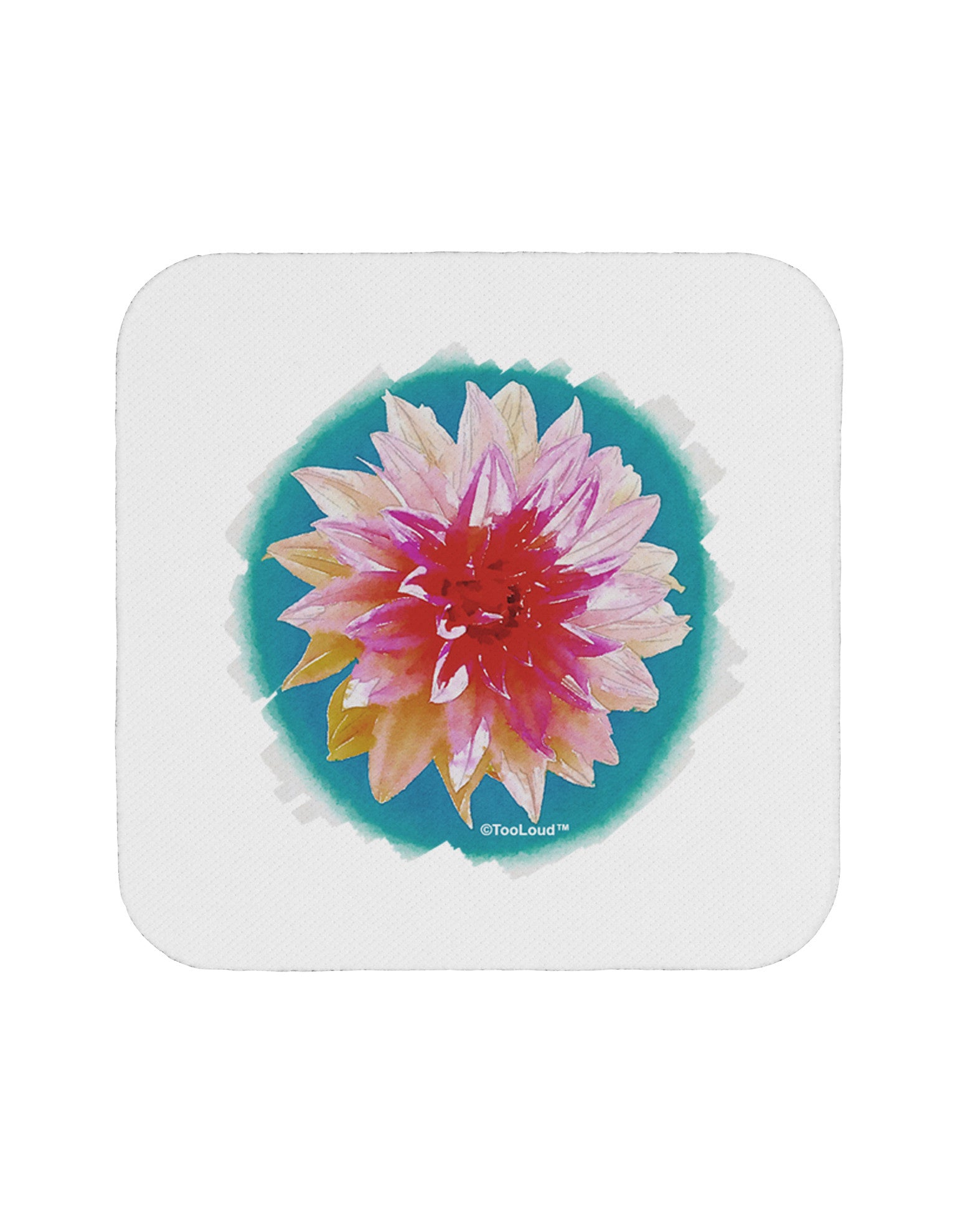 Watercolor Flower Coaster-Coasters-TooLoud-White-Davson Sales