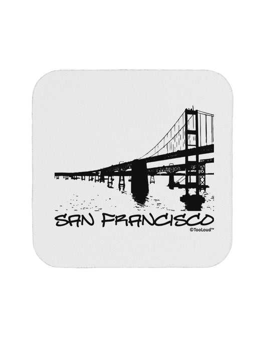 Bay Bridge Cutout Design - San Francisco Coaster by TooLoud-Coasters-TooLoud-White-Davson Sales