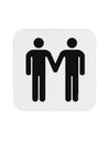 Gay Men Holding Hands Symbol Coaster-Coasters-TooLoud-White-Davson Sales