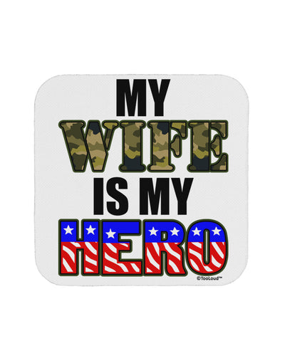 My Wife is My Hero - Armed Forces Coaster by TooLoud-Coasters-TooLoud-White-Davson Sales