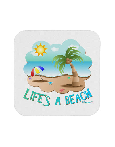 Fun Summer Beach Scene - Life's a Beach Coaster by TooLoud-Coasters-TooLoud-White-Davson Sales