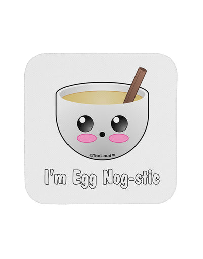 I'm Egg Nog-stic - Cute Egg Nog Coaster by TooLoud-Coasters-TooLoud-White-Davson Sales