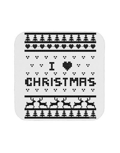 I Heart Christmas Ugly Christmas Sweater Coaster-Coasters-TooLoud-White-Davson Sales