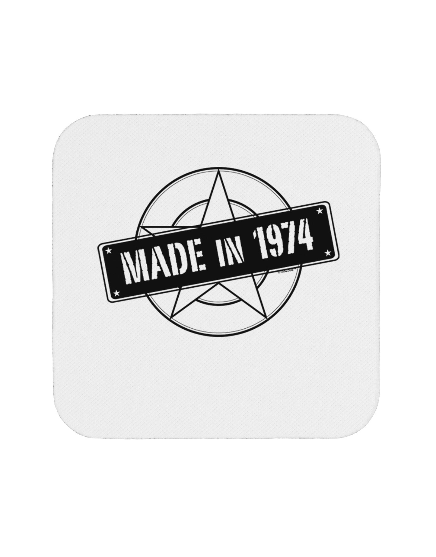 40th Birthday Made In Birth Year 1974 Coaster-Coasters-TooLoud-White-Davson Sales