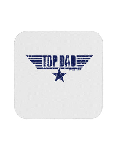 Top Dad Father's Day Coaster-Coasters-TooLoud-White-Davson Sales