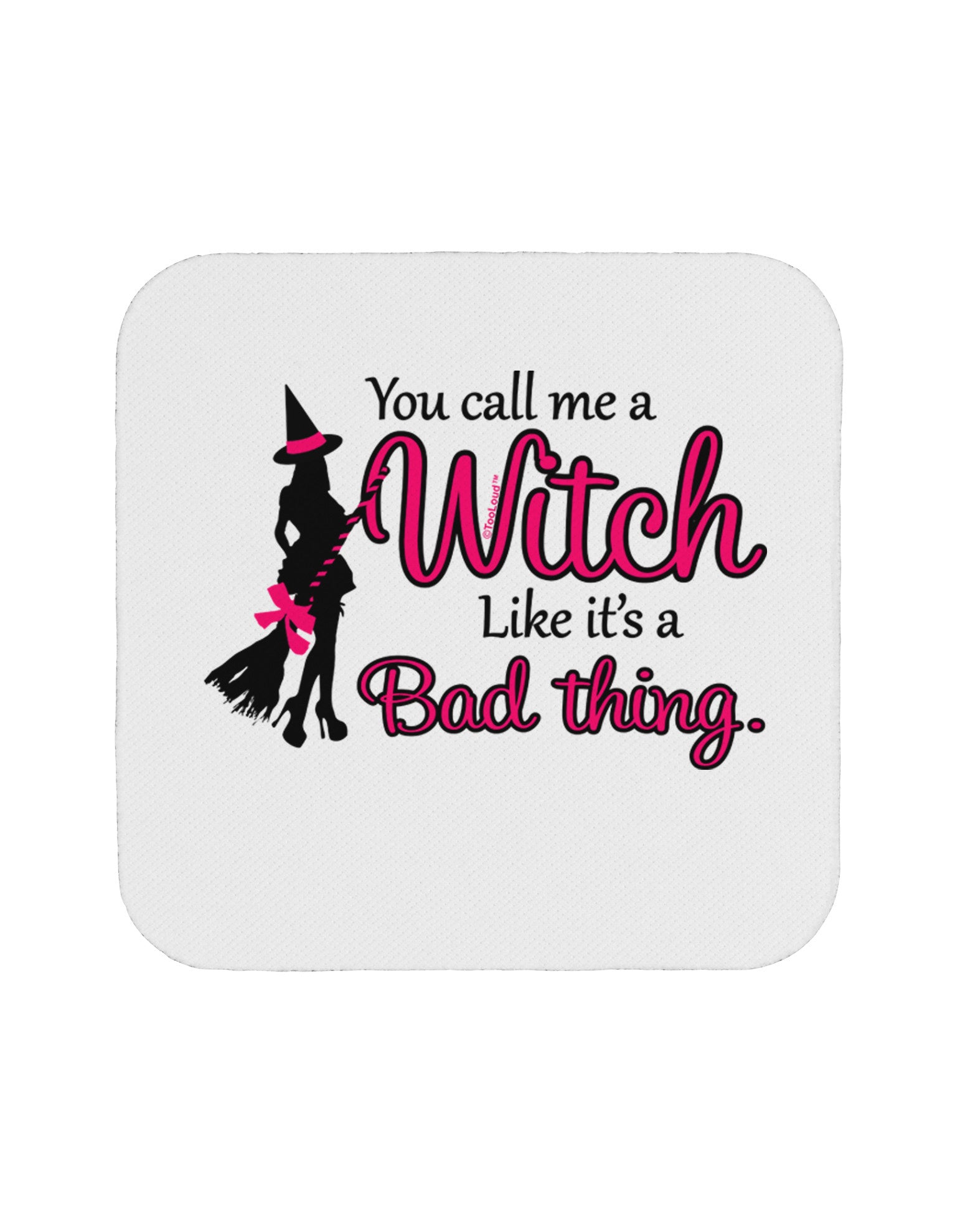 Witch - Bad Thing Coaster-Coasters-TooLoud-White-Davson Sales