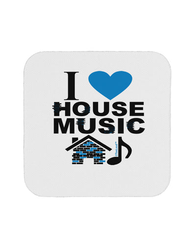 I Love House Blue Coaster-Coasters-TooLoud-White-Davson Sales