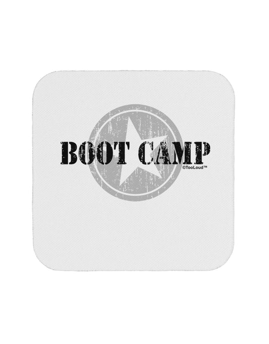 Boot Camp Distressed Text Coaster by TooLoud-Coasters-TooLoud-White-Davson Sales