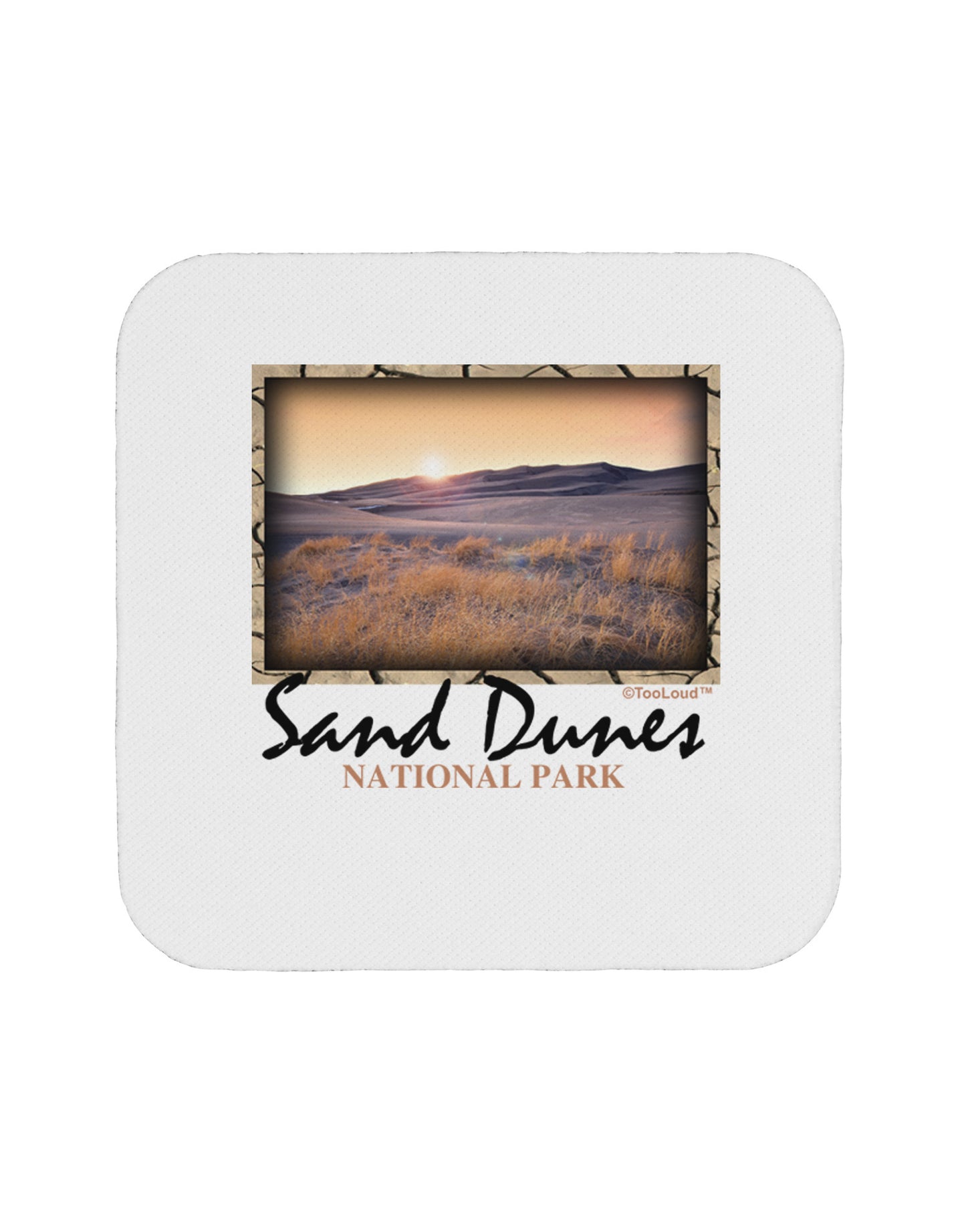 Colorado Sand Dunes Text Coaster-Coasters-TooLoud-1-Davson Sales