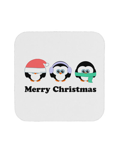 Merry Christmas Penguins See Hear Speak No Evil Coaster-Coasters-TooLoud-White-Davson Sales