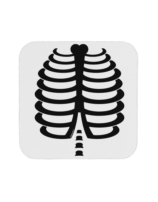 Black Skeleton Ribcage Halloween Coaster-Coasters-TooLoud-White-Davson Sales