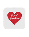 Proud Grandma Heart Coaster by TooLoud-Coasters-TooLoud-White-Davson Sales