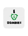 I Heart Zombies - Bio Hazard Heart Green Coaster-Coasters-TooLoud-White-Davson Sales