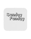 Sunday Funday Text Design Coaster by TooLoud-Coasters-TooLoud-White-Davson Sales