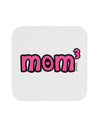 Mom Cubed - Cute Mom of Three Design Coaster by TooLoud-Coasters-TooLoud-White-Davson Sales