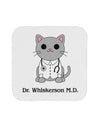 Dr Whiskerson MD - Cute Cat Design Coaster by TooLoud-Coasters-TooLoud-White-Davson Sales