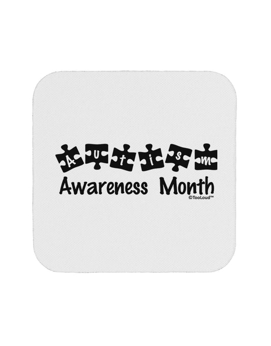 Autism Awareness Month - Puzzle Pieces Coaster by TooLoud-Coasters-TooLoud-White-Davson Sales