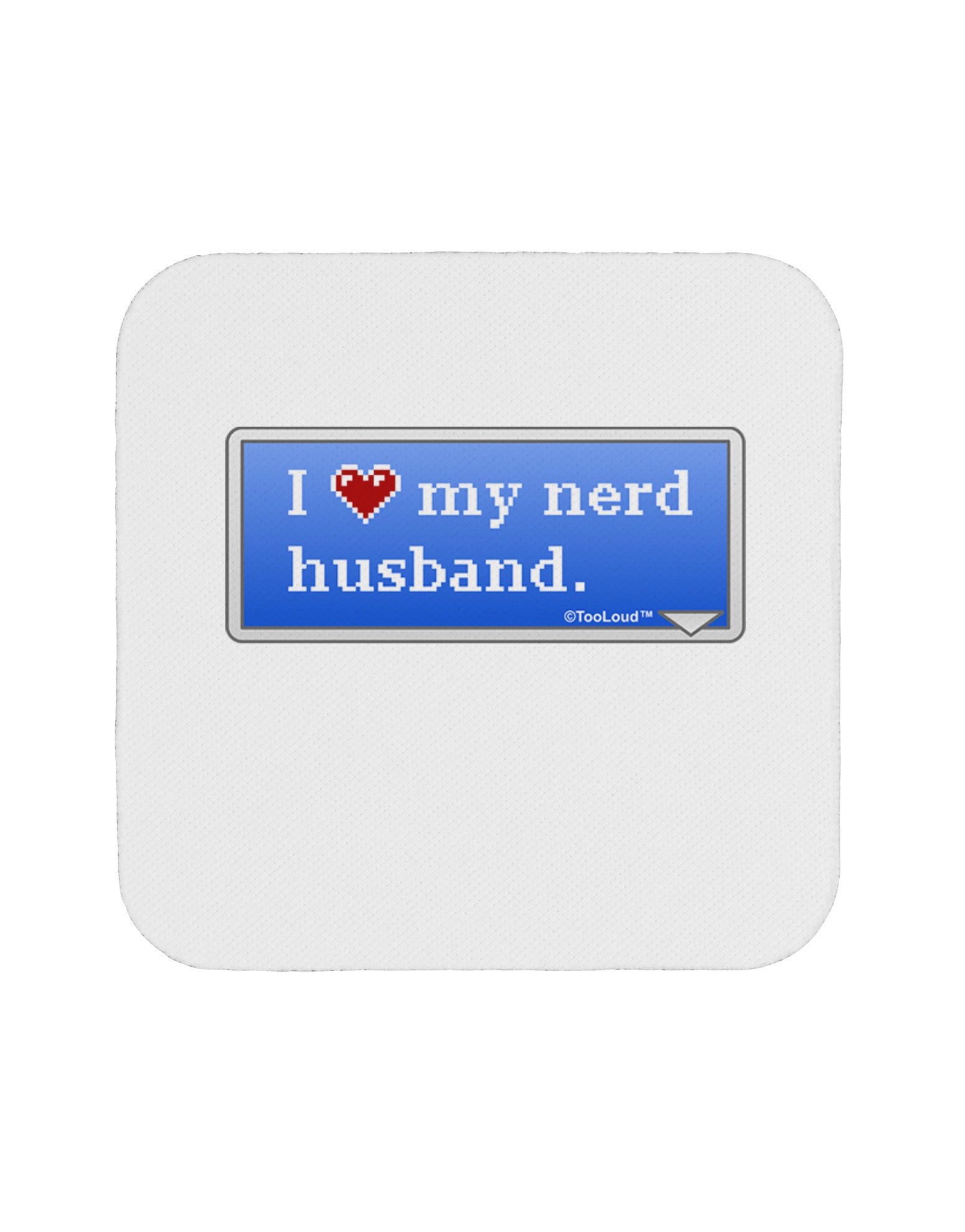 I Heart My Nerd Husband - Retro Coaster by TooLoud-Coasters-TooLoud-White-Davson Sales