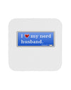 I Heart My Nerd Husband - Retro Coaster by TooLoud-Coasters-TooLoud-White-Davson Sales