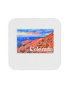 Colorado Mtn Sunset Soaked WaterColor Coaster-Coasters-TooLoud-1-Davson Sales