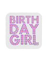 Birthday Girl - Pink and Purple Dots Coaster by TooLoud-Coasters-TooLoud-White-Davson Sales