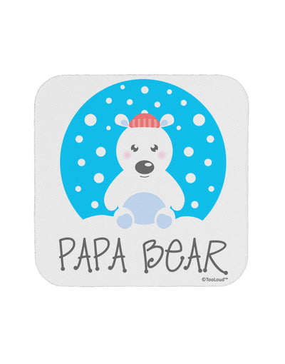 Matching Polar Bear Family - Papa Bear Coaster by TooLoud-Coasters-TooLoud-White-Davson Sales