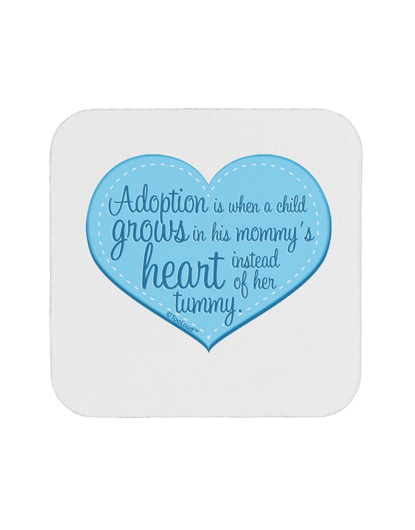 Adoption is When - Mom and Son Quote Coaster by TooLoud-Coasters-TooLoud-White-Davson Sales
