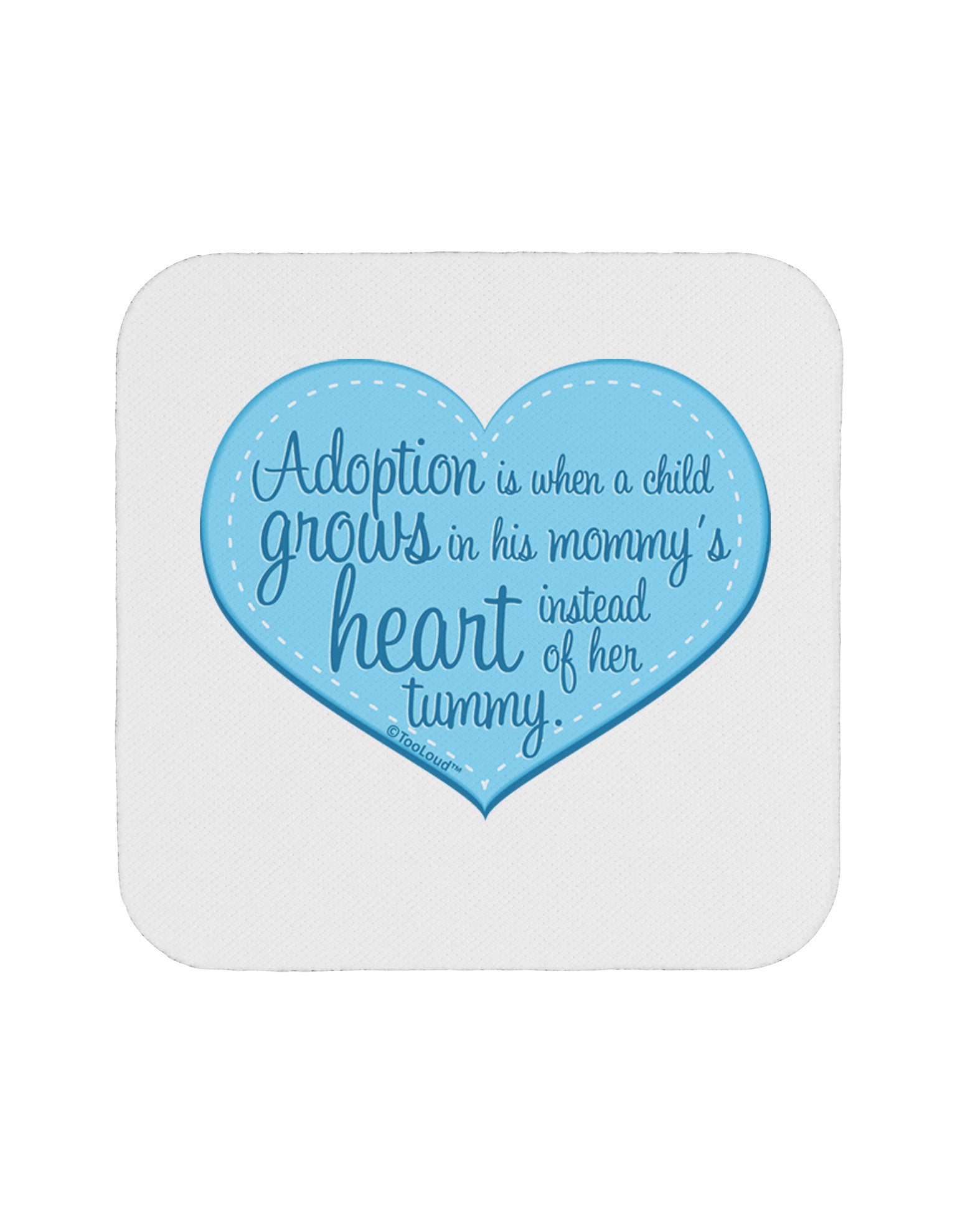 Adoption is When - Mom and Son Quote Coaster by TooLoud-Coasters-TooLoud-White-Davson Sales