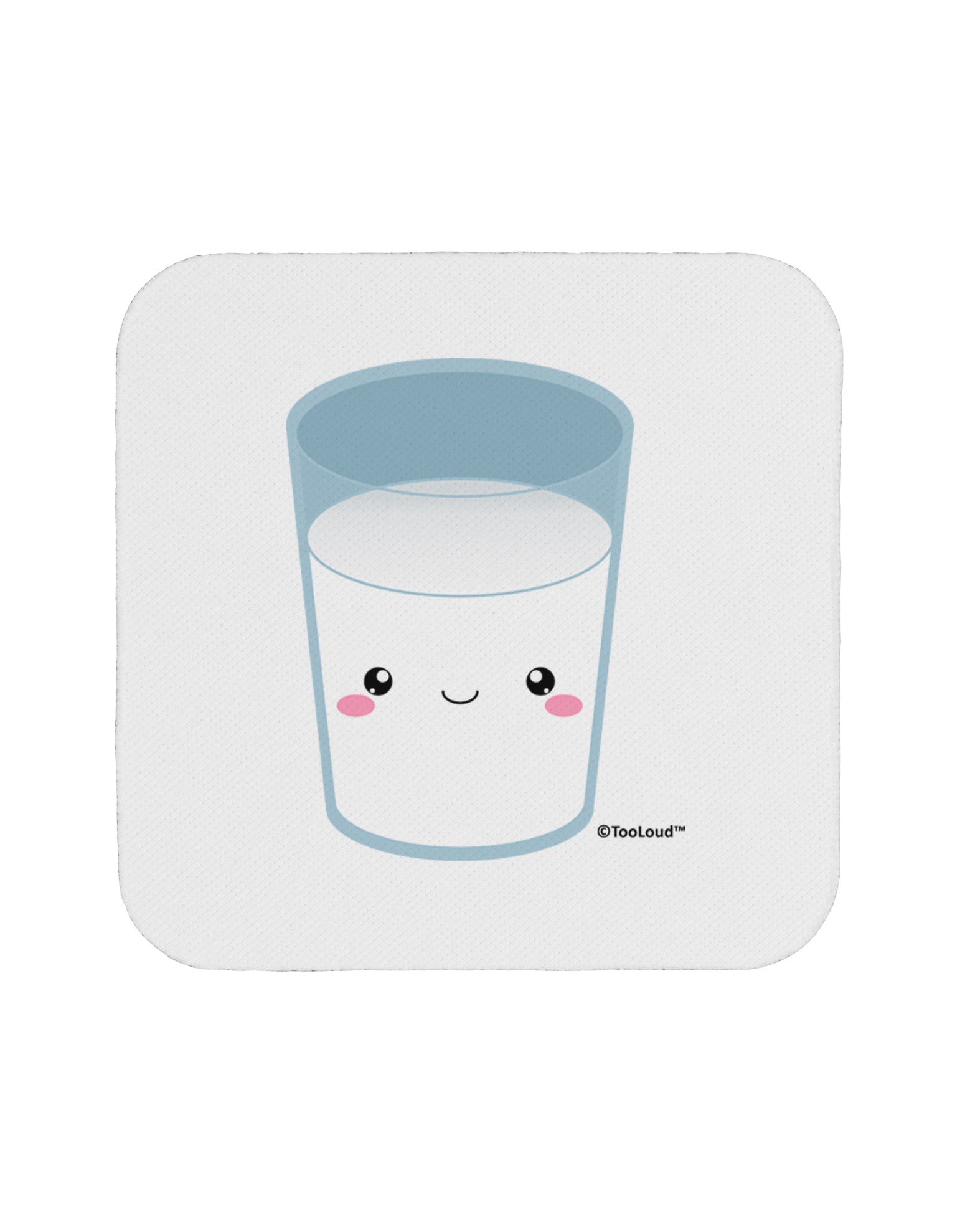 Cute Matching Milk and Cookie Design - Milk Coaster by TooLoud-Coasters-TooLoud-White-Davson Sales