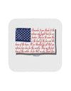 Veterans Scripted Flag Coaster-Coasters-TooLoud-White-Davson Sales