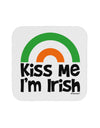 Irish Flag Rainbow - Kiss Me I'm Irish Coaster by TooLoud-Coasters-TooLoud-White-Davson Sales