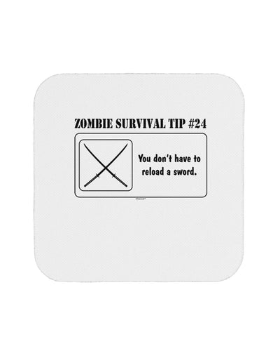 Zombie Survival Tip # 24 - Apocalypse Coaster-Coasters-TooLoud-White-Davson Sales