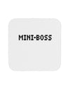 Mini-Boss Text - Boss Day Coaster-Coasters-TooLoud-White-Davson Sales