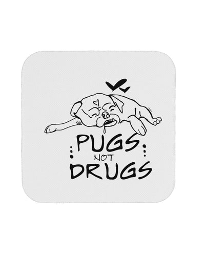 TooLoud Pugs Not Drugs Coaster-Coasters-TooLoud-1 Piece-Davson Sales