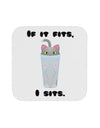 If It Fits - Cute Cat Design Coaster by TooLoud-Coasters-TooLoud-White-Davson Sales