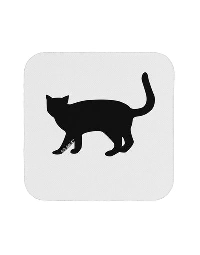 Cat Silhouette Design Coaster by TooLoud-Coasters-TooLoud-White-Davson Sales