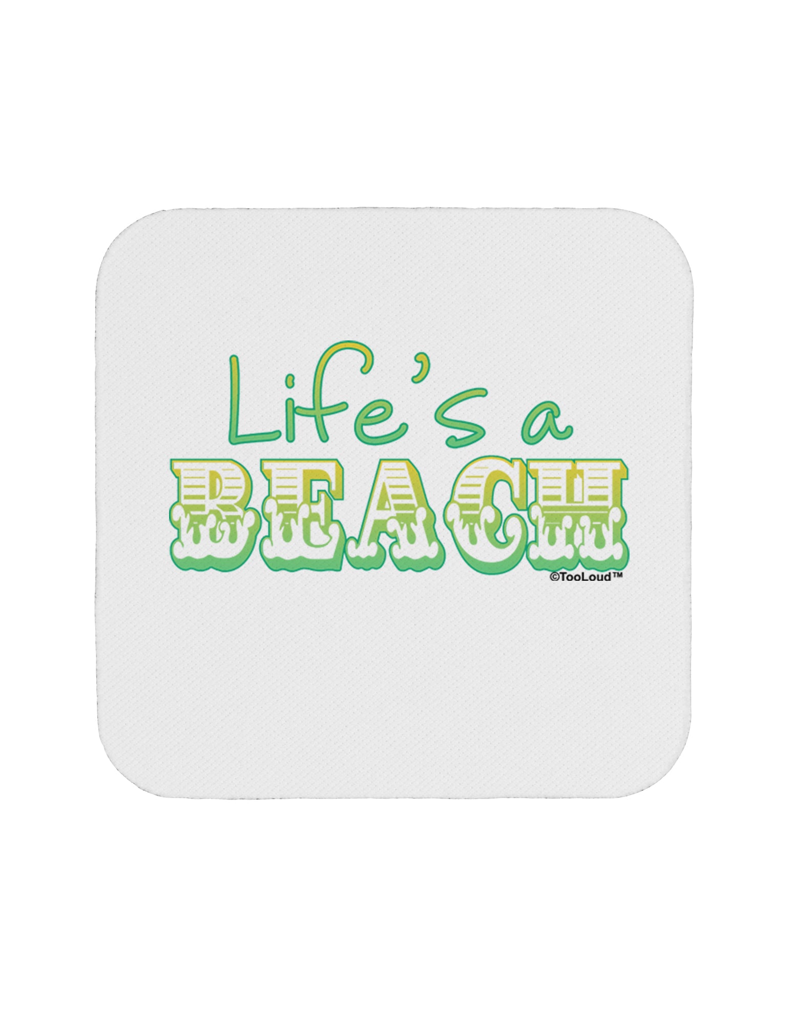 Lifes a Beach Color Coaster by TooLoud-Coasters-TooLoud-White-Davson Sales